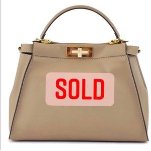 Fendi Peekaboo Bag medium taupe color